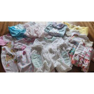 90s Baby Girl Clothing‎ Bundle Sleepers Outfits Pajamas Rompers lot 9piece 12-24